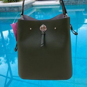 Kate Spade Marti Large Bucket Bag Enchanted Green